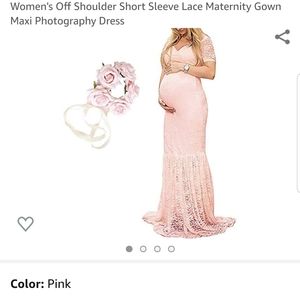 Maternity lace dress for photos